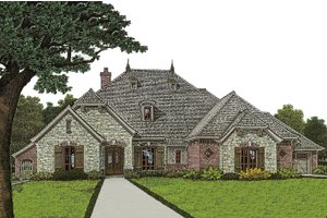Architectural House Design - European Exterior - Front Elevation Plan #310-973