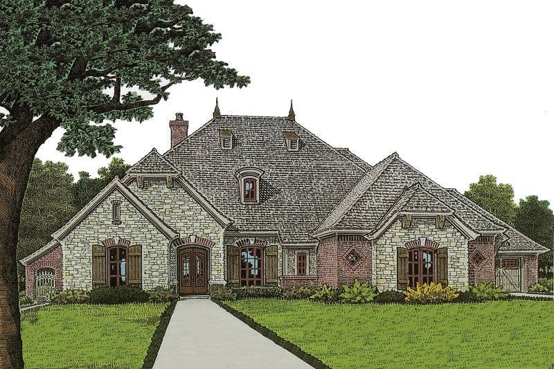 House Plan Design - European Exterior - Front Elevation Plan #310-973