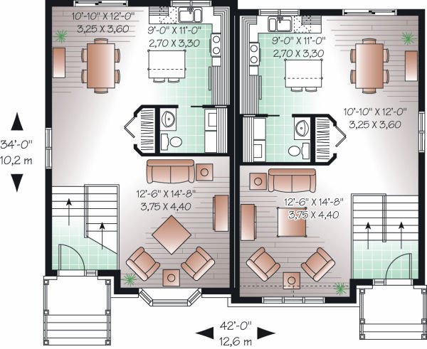 European Style House Plan - 3 Beds 1.5 Baths 2716 Sq/Ft Plan #23-775 ...