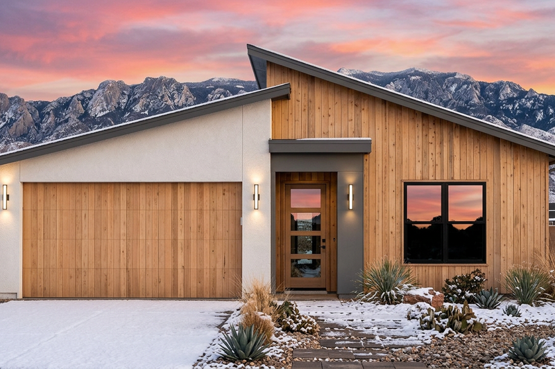 House Blueprint - Exterior - Front Elevation 4 for Modern House Plan #1096-189 - 3 bed, 2 bath