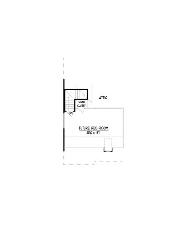 Bungalow Floor Plan - Upper Floor Plan #424-376