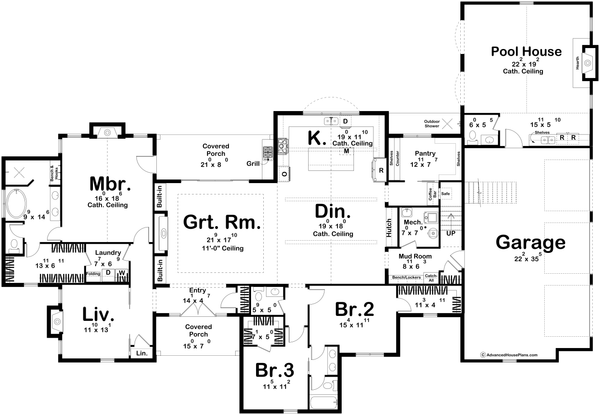 Dream House Plan - Cottage Floor Plan - Main Floor Plan #455-683