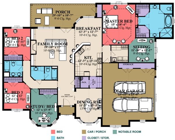 House Design - Traditional Floor Plan - Main Floor Plan #63-234
