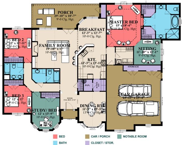 Dream House Plan - Traditional Floor Plan - Main Floor Plan #63-234