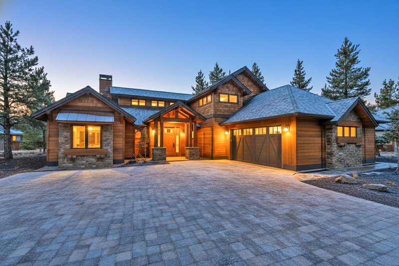 House Blueprint - Exterior - Front Elevation 3 for Craftsman House Plan #892-38 - 4 bed, 5 bath