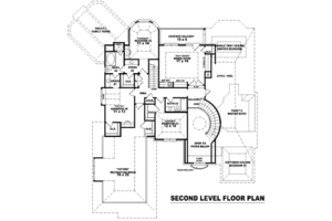 Floor Plan - Upper Floor for European House Plan #81-1327 - 4 bed, 4 bath