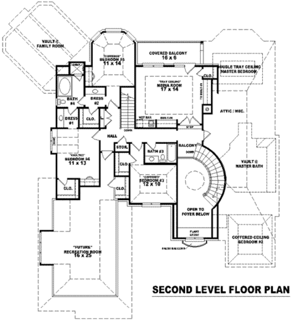 European Floor Plan - Upper Floor Plan #81-1327
