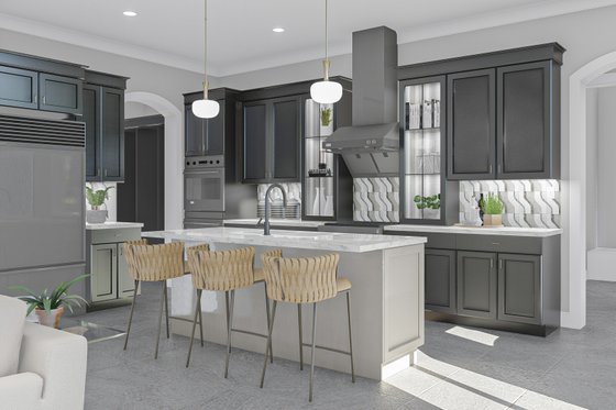 Interior - Kitchen for Mediterranean House Plan #455-256 - 3 bed, 2.5 bath