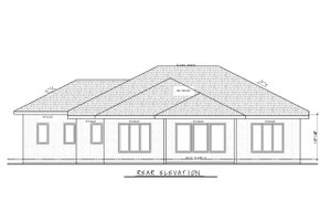Exterior - Rear Elevation for Modern House Plan #20-2489 - 3 bed, 2.5 bath