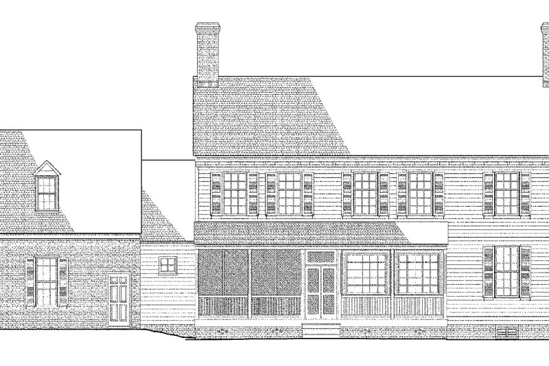 Dream House Plan - Exterior - Rear Elevation for Colonial House Plan #137-349 - 4 bed, 3.5 bath