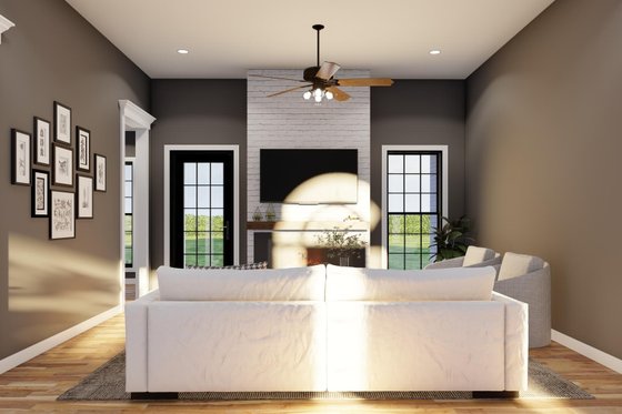 Interior - Family Room for Traditional House Plan #17-1040 - 4 bed, 3 bath