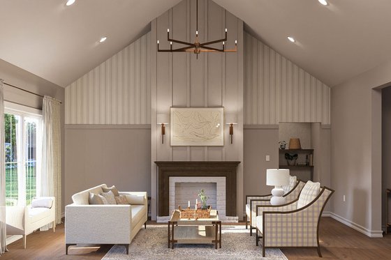 Interior - Family Room 2 for Cottage House Plan #455-410 - 3 bed, 2 bath