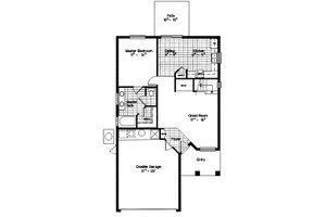 Floor Plan - Main Floor for Mediterranean House Plan #417-131 - 4 bed, 2 bath