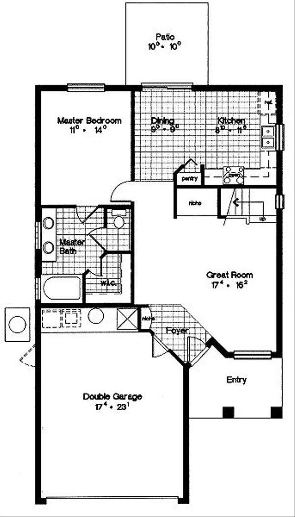 Mediterranean Floor Plan - Main Floor Plan #417-131