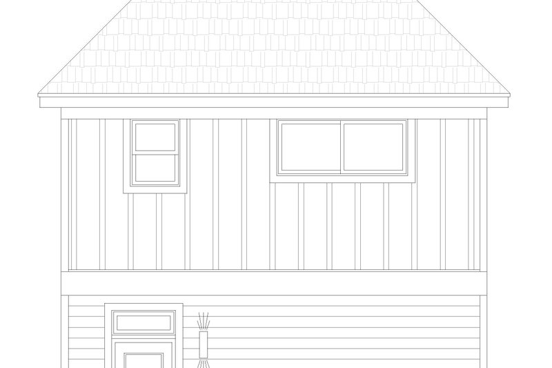 Architectural House Design - Exterior - Rear Elevation for Country House Plan #932-1394 - 1 bed, 1 bath
