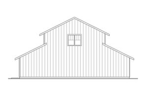 Exterior - Rear Elevation for Country House Plan #124-1241, 0 bath