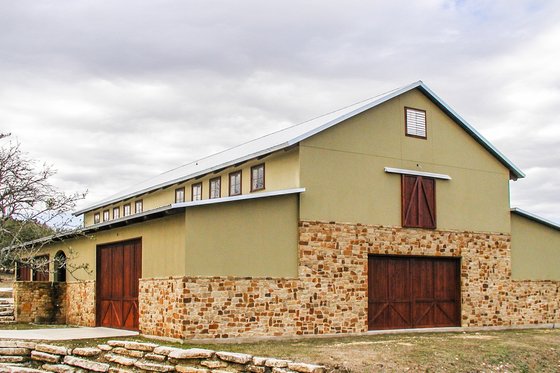 Exterior - Rear Elevation for Barndominium House Plan #935-28 - 1 bed, 2.5 bath