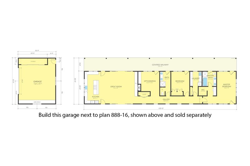 Dream House Plan - Floor Plan - Other Floor for Ranch House Plan #888-14, 0 bath