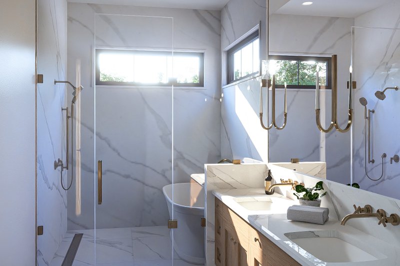 House Blueprint - Interior - Master Bathroom 1 for Cottage House Plan #455-774 - 3 bed, 2.5 bath