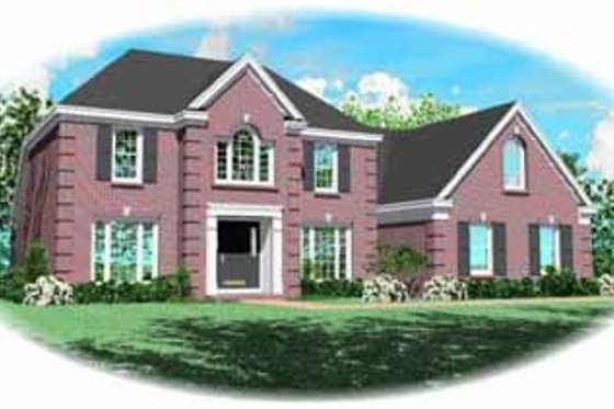 Exterior - Front Elevation for Southern House Plan #81-235 - 3 bed, 2.5 bath