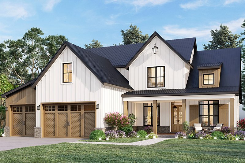 Dream House Plan - Farmhouse Exterior - Front Elevation Plan #119-444