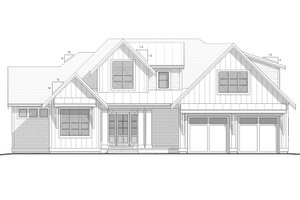 Exterior - Front Elevation 3 for Farmhouse House Plan #1086-4 - 3 bed, 2.5 bath
