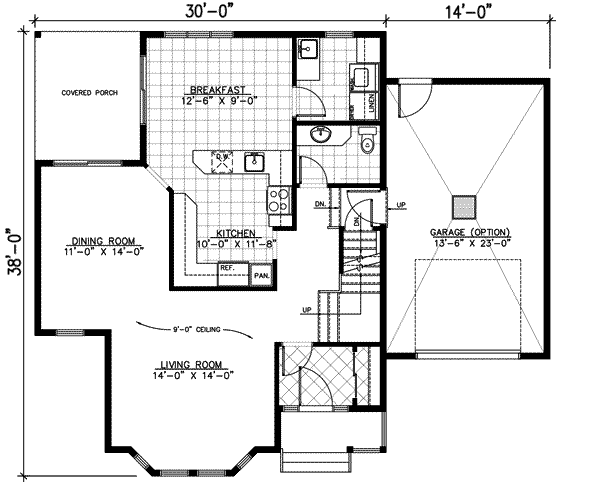 Cottage Floor Plan - Main Floor Plan #138-129
