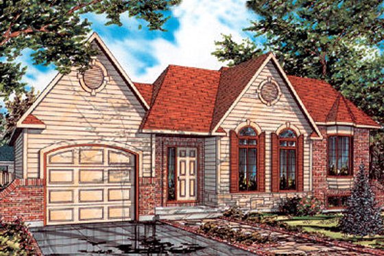 Exterior - Front Elevation for Traditional House Plan #138-192 - 3 bed, 1 bath