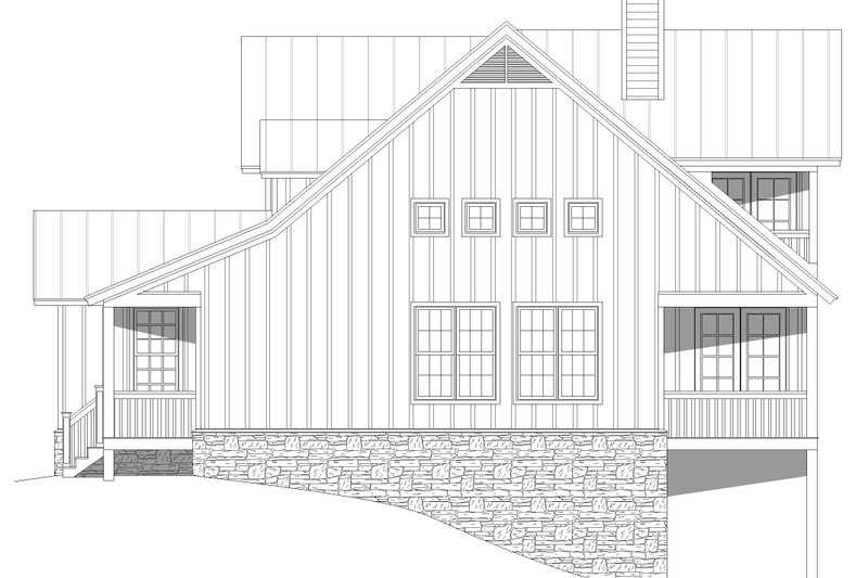 House Blueprint - Exterior - Other Elevation 1 for Traditional House Plan #932-513 - 3 bed, 2.5 bath