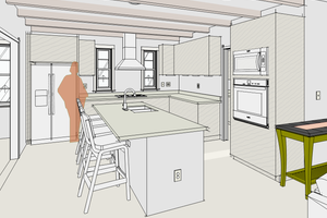 Interior - Kitchen for Farmhouse House Plan #460-11 - 4 bed, 3.5 bath