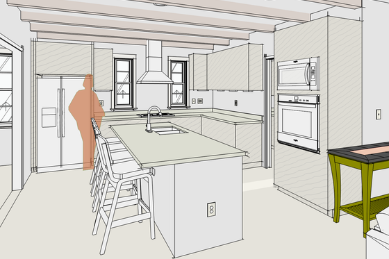 Interior - Kitchen for Farmhouse House Plan #460-11 - 4 bed, 3.5 bath
