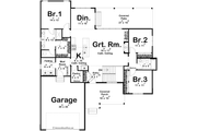 Farmhouse Style House Plan - 3 Beds 2 Baths 1751 Sq/Ft Plan #455-563 