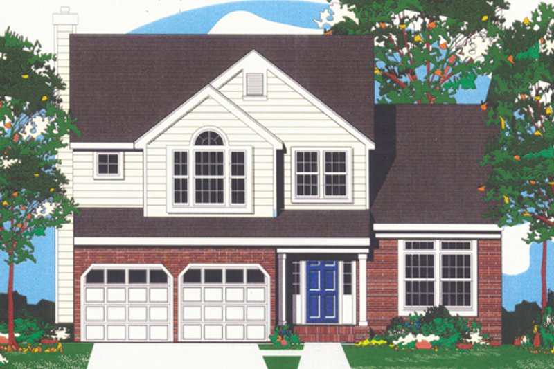 Dream House Plan - Colonial Exterior - Front Elevation Plan #1053-25