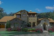 Mediterranean Style House Plan - 4 Beds 3.5 Baths 3691 Sq/Ft Plan #120-163 