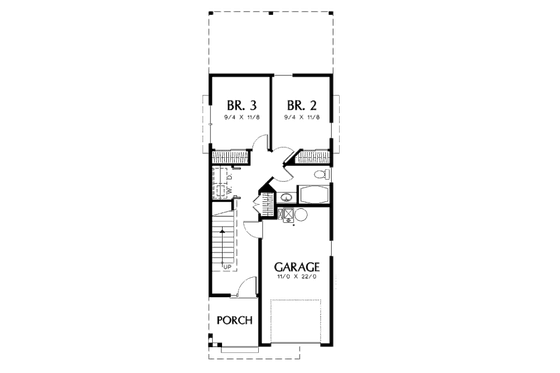 Floor Plan - Main Floor for Traditional House Plan #48-313 - 3 bed, 2 bath