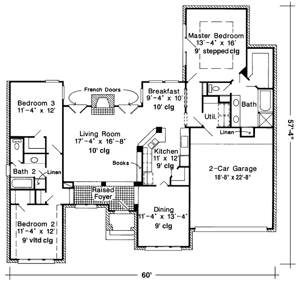 Dream House Plan - European Floor Plan - Main Floor Plan #410-113