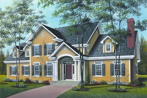 Colonial Exterior - Front Elevation Plan #23-724