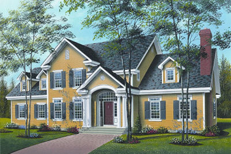Architectural House Design - Colonial Exterior - Front Elevation Plan #23-724