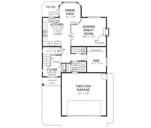 Dream House Plan - Traditional Floor Plan - Main Floor Plan #18-4259
