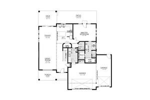 Floor Plan - Main Floor for Contemporary House Plan #112-217 - 5 bed, 2.5 bath