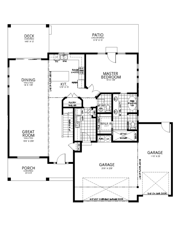 Contemporary Floor Plan - Main Floor Plan #112-217