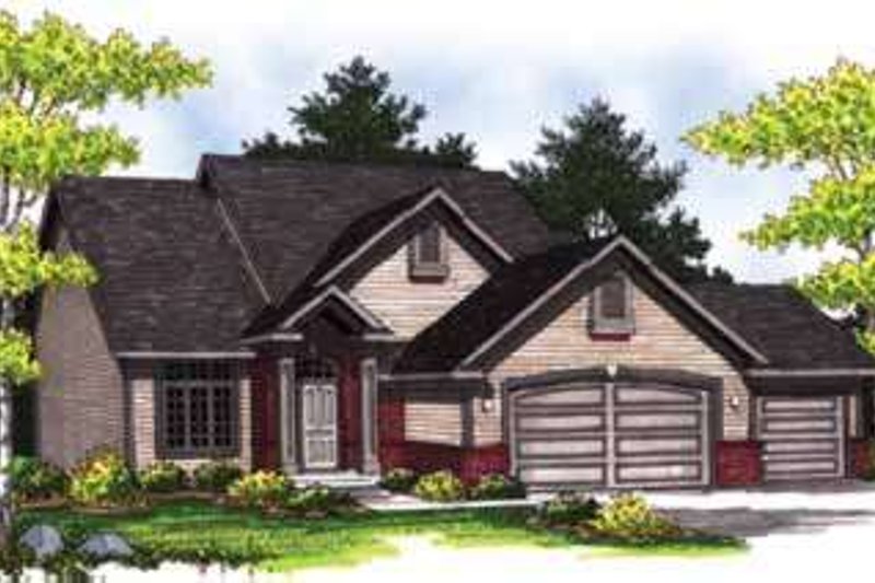 Traditional Style House Plan - 4 Beds 3.5 Baths 1950 Sq/Ft Plan #70-831