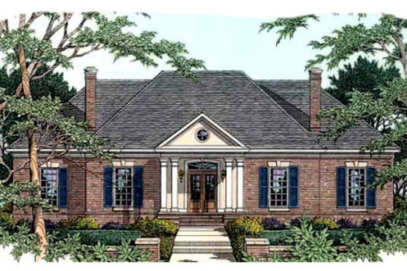 Architectural House Design - Southern Exterior - Front Elevation Plan #406-235