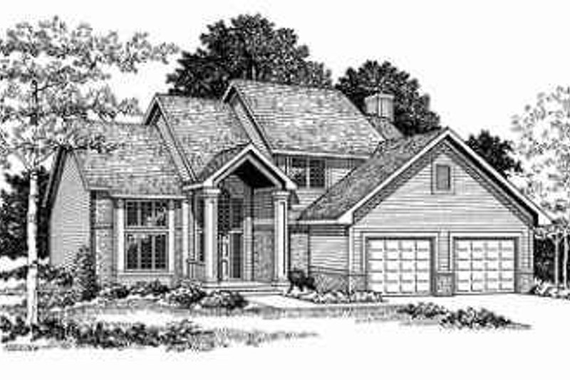 Dream House Plan - Traditional Exterior - Front Elevation Plan #70-358