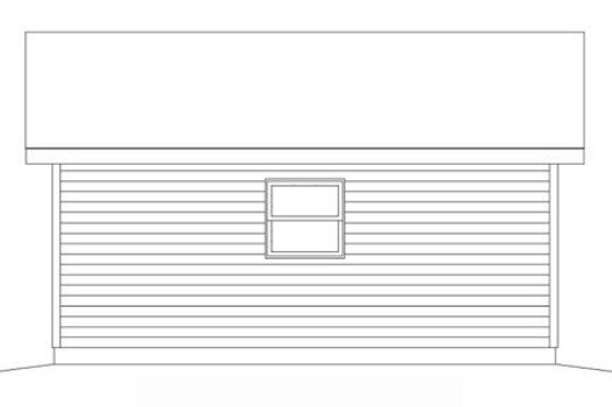 Exterior - Rear Elevation for Traditional House Plan #22-438, 0 bath