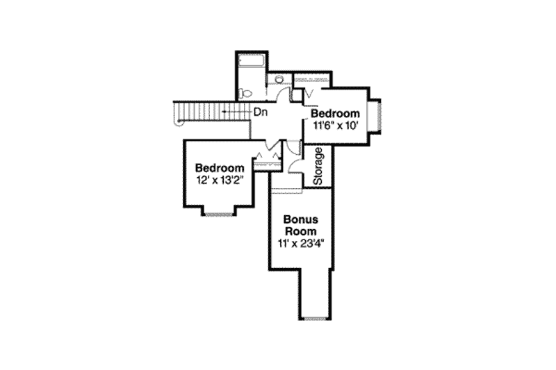 Home Plan - Floor Plan - Upper Floor for European House Plan #124-175 - 4 bed, 3 bath