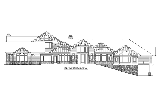 Exterior - Other Elevation for Craftsman House Plan #132-215 - 4 bed, 6.5 bath