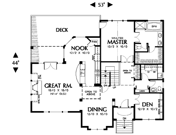 Home Plan - Traditional Floor Plan - Main Floor Plan #48-327