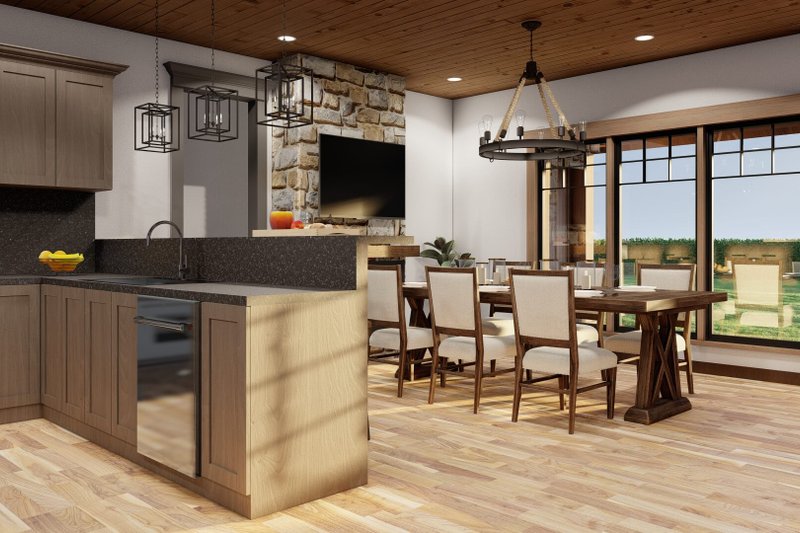 House Blueprint - Interior - Dining Room for Craftsman House Plan #17-2815 - 3 bed, 2 bath