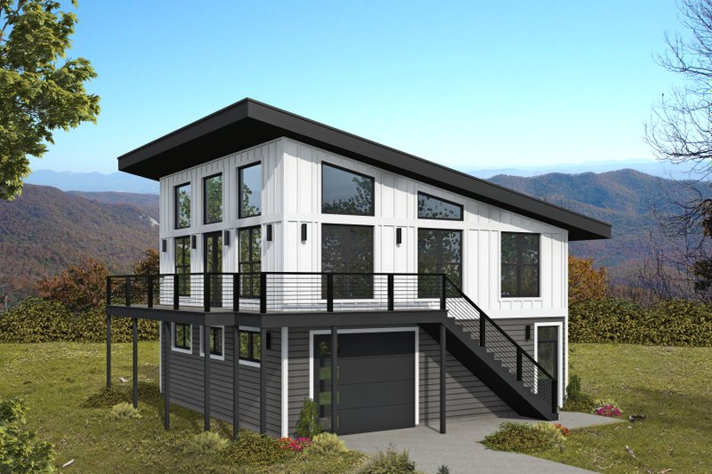 Dream House Plan - Modern Exterior - Front Elevation Plan #932-951